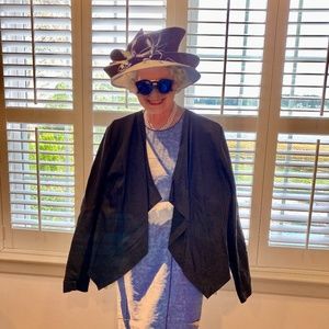 Super Soft Black Leather Waterfall Jacket